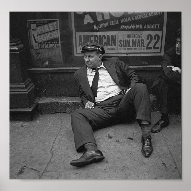 Poster Motorista de Táxi na Margem do Rio St. Louis (Frente)