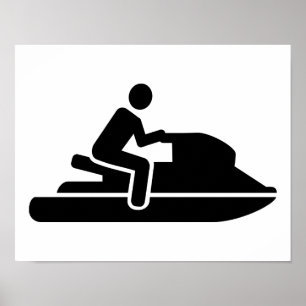 Poster Motorista do esqui do jato