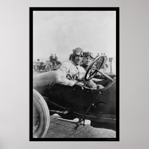 Póster Motoristas de auto raça 1916 de Mercer