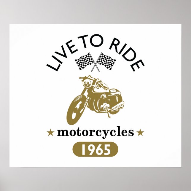 Poster Motosport De Motocicleta Vintage (Frente)