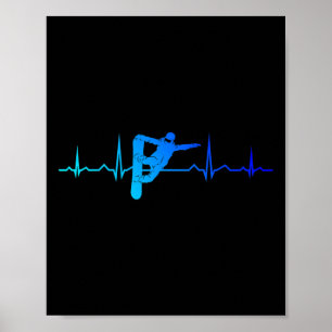 Poster Motoveleiro de inverno para esporte feminino