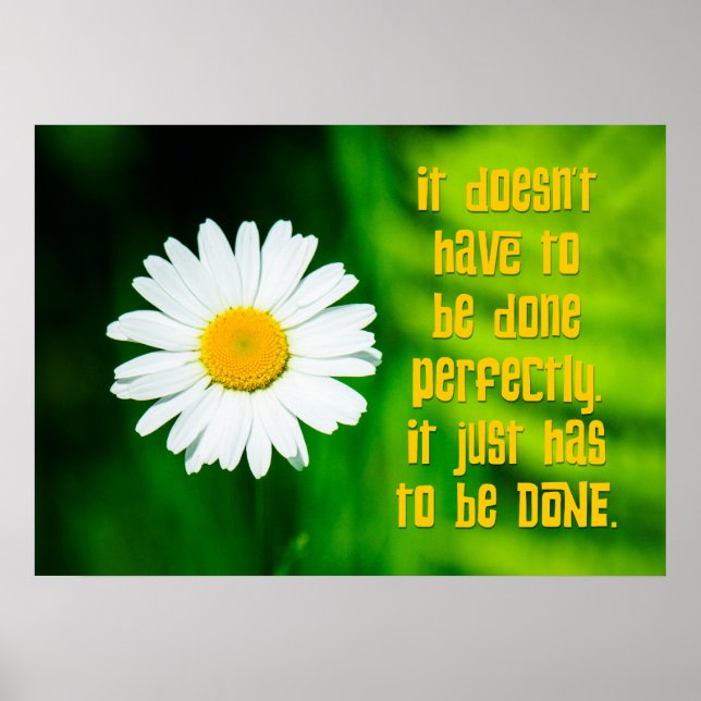 Póster Motto Procrastinador: Feito (Frente)