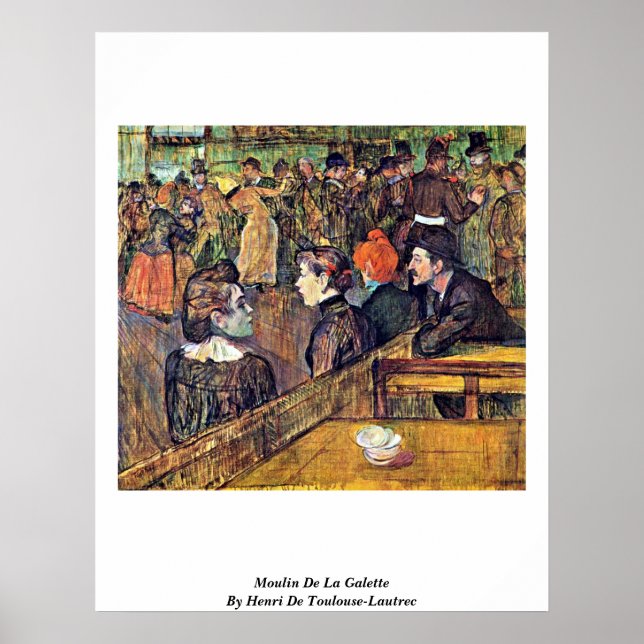 Póster Moulin De La Galette Por Henri De Toulouse-Lautrec (Frente)
