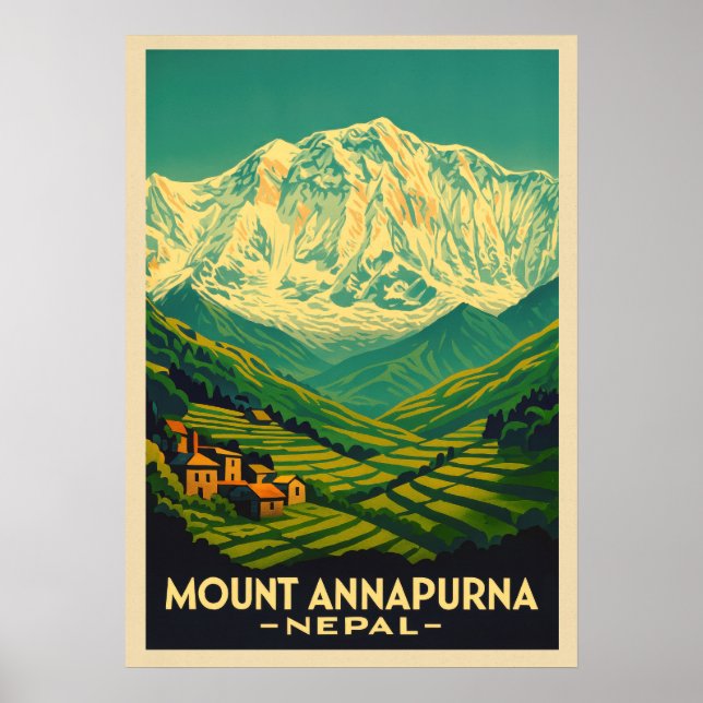 Poster Mount Annapurna Nepal V02 (Frente)