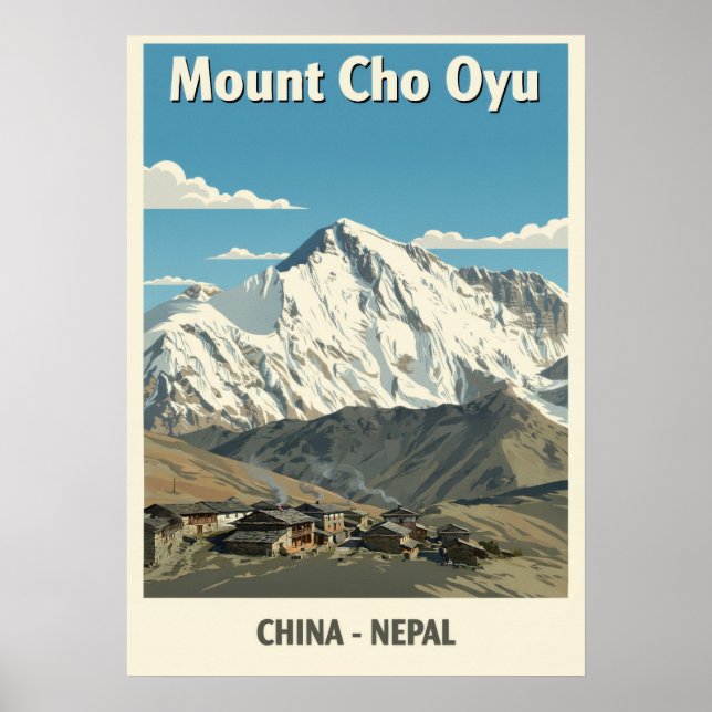 Poster Mount Cho Oyu Nepal-China V03 (Frente)