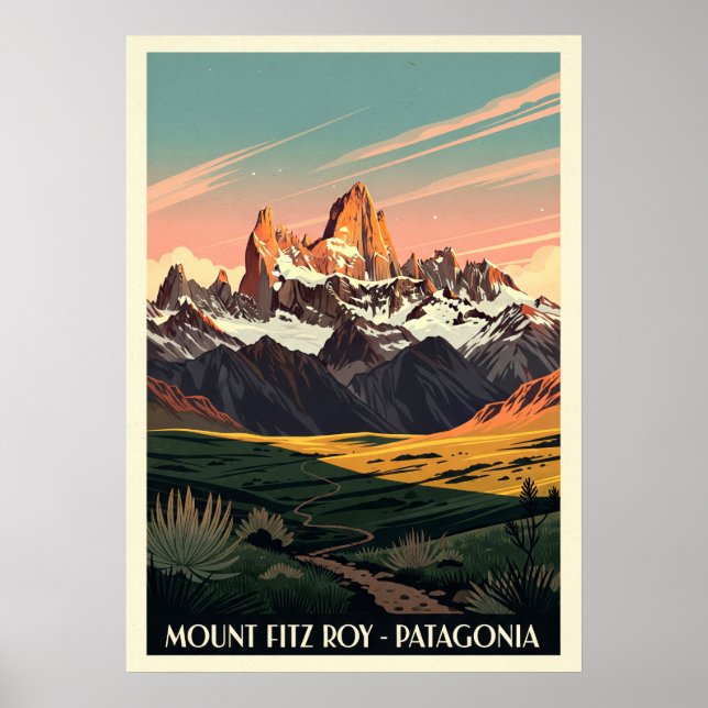 Poster Mount Fitz Roy Patagonia V07 (Frente)