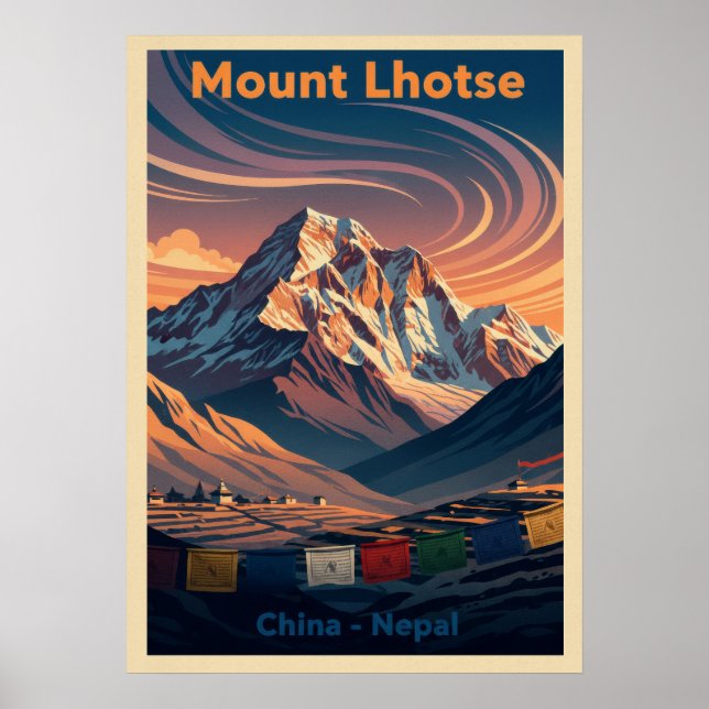 Poster Mount Lhotse Nepal-China V06 (Frente)