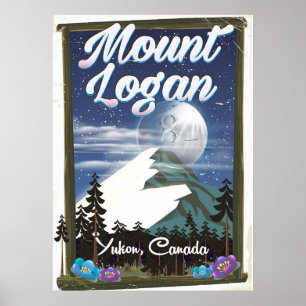 Póster Mount Logan, Yukon, Canadá