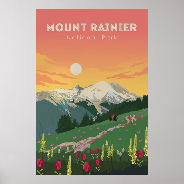 Poster Mount Rainier (Frente)
