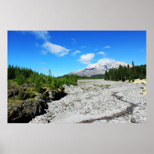 Poster Mount  St  Helens, landscape photography, Seattle