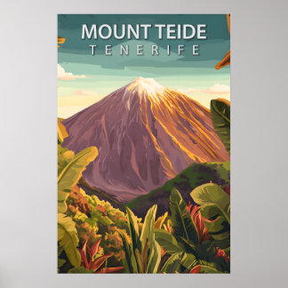 Poster Mount Teide Tenerife Volcanic Peak Travel