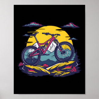 Poster Mountain Biking Portrait 