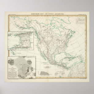 Póster Mountain chains in North America