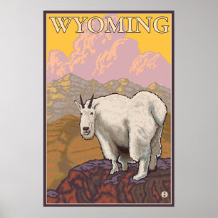 Poster Mountain Goat - Wyoming
