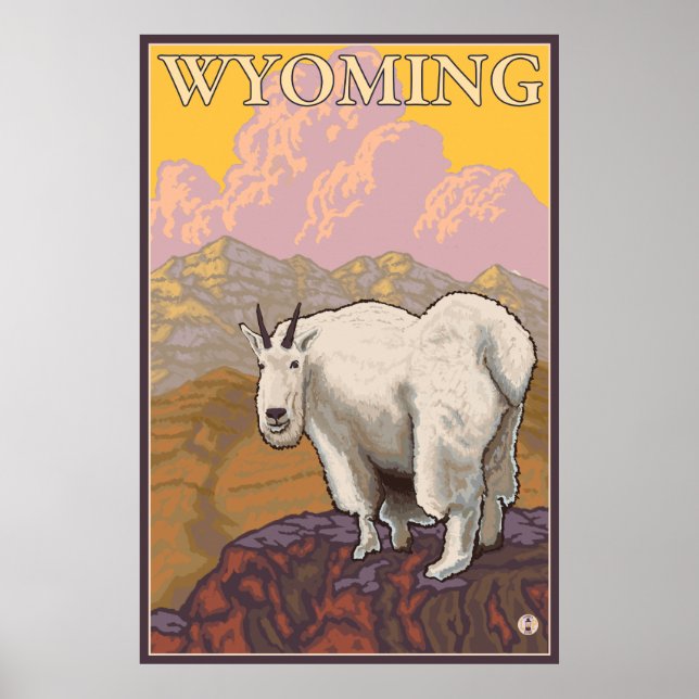 Poster Mountain Goat - Wyoming (Frente)