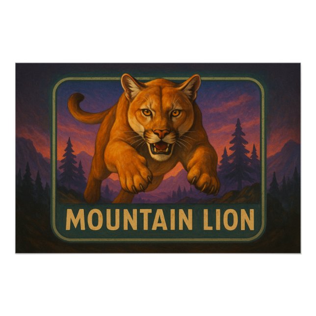 Póster Mountain Lion Poster (Frente)
