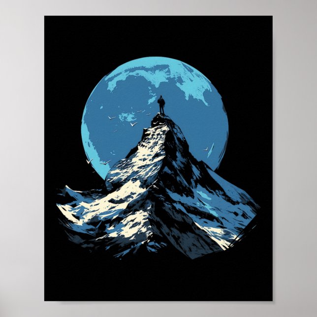 Poster Mountain Peak Adventure Design - Climbing And Hiki (Frente)