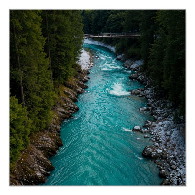 Póster Mountain River Landscape (Frente)