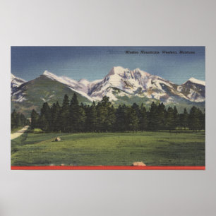Póster Mountain View da missão em MontanaMontana