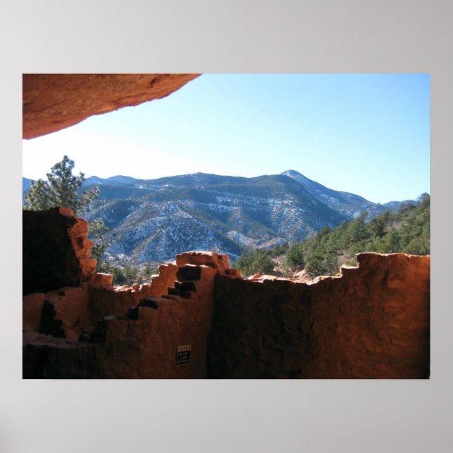 Póster Mountain View de Manitou Primavera Cliff Dwelling (Frente)
