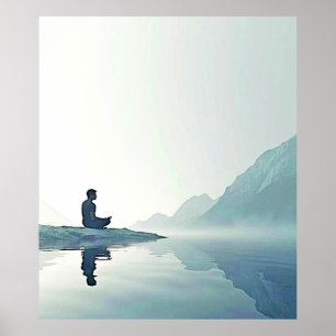 Poster Mountain Zen Design de Meditação Pacífica