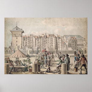 Póster Mountebanks e Promenaders no Pont