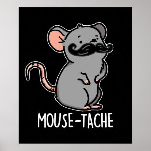 Poster Mouse Engraçado Engraçado Pun Dark BG