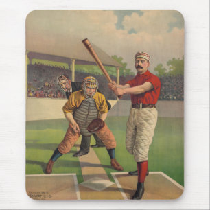 Poster Mousepad do basebol do vintage