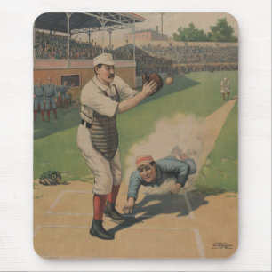 Poster Mousepad do basebol do vintage