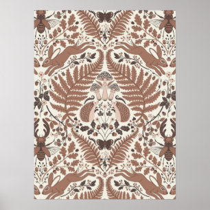 Poster mousser de chocolate floresta/Animais e plantas da