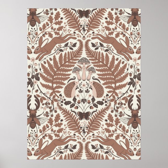 Poster mousser de chocolate floresta/Animais e plantas da (Frente)
