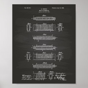 Póster Mouth Harmonica 1900 — Quadro de arte patenteado