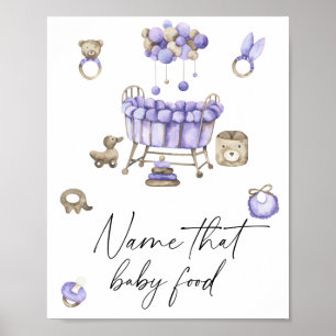 Poster Móvel de berçário - nome aquela comida de bebê