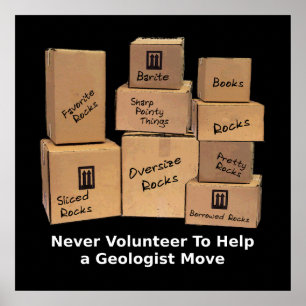 Poster movente do humor da geologia