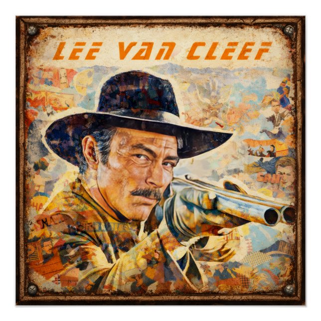 Póster Movie Actor Lee Van Cleef  (Frente)