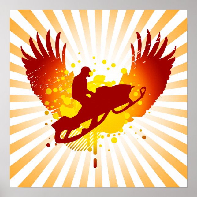 Póster movimento de neve hi-fi (Frente)