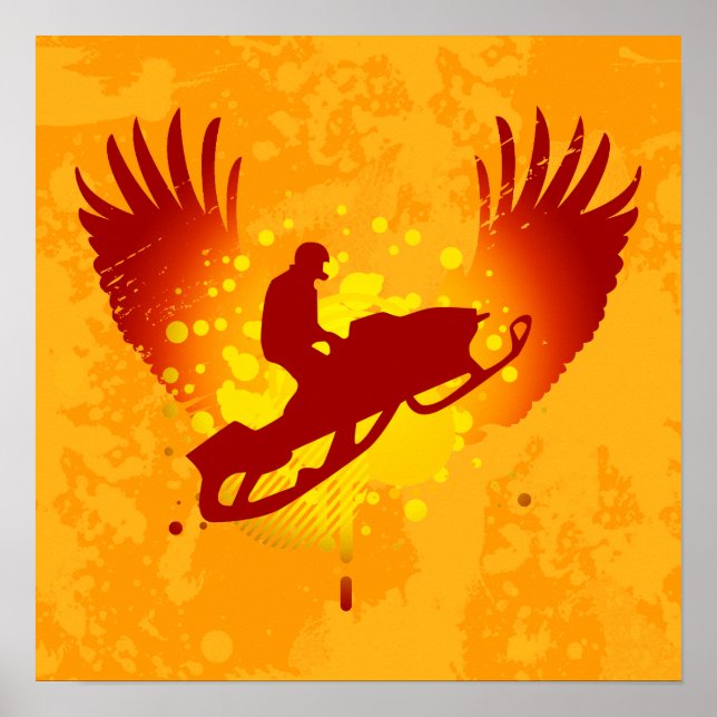 Póster movimento de neve hi-fi (Frente)