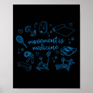 Poster Movimento É Físico De Gym Motivativo Medicinal Pt