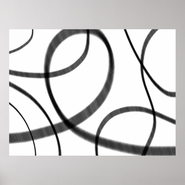 Poster Movimento em Preto e Branco (Frente)