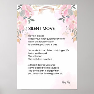 Poster Movimento Silencioso - Poesia do Poema de Incentiv
