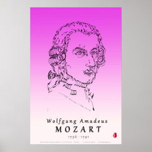 Póster Mozart: Enfrente a música
