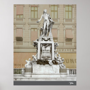 Poster Mozart Monument, Viena (c. 1900)