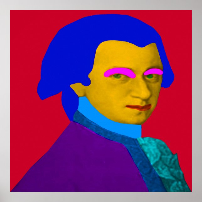 Póster Mozart pop Art (Frente)