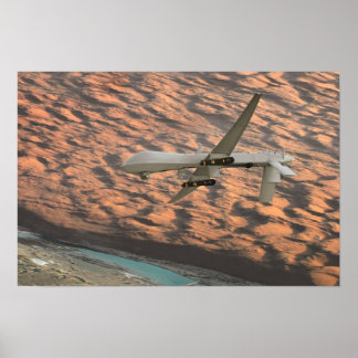 Poster MQ-1 Drone de avião não tripulado Predator