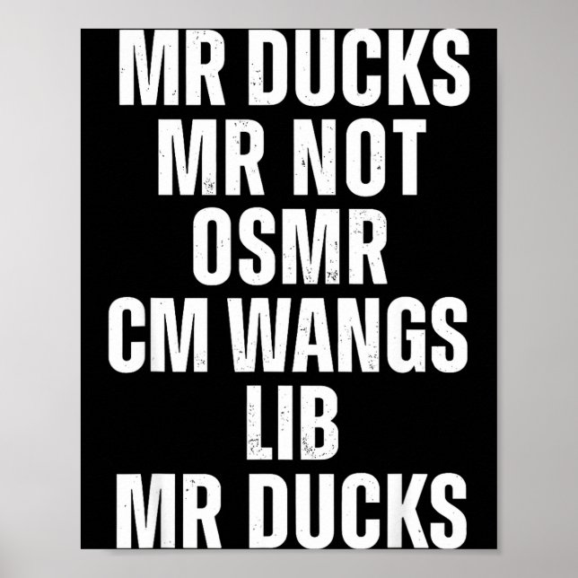 Poster Mr Ducks Mr Not Duck Joke Phonetic Puzzle  (Frente)