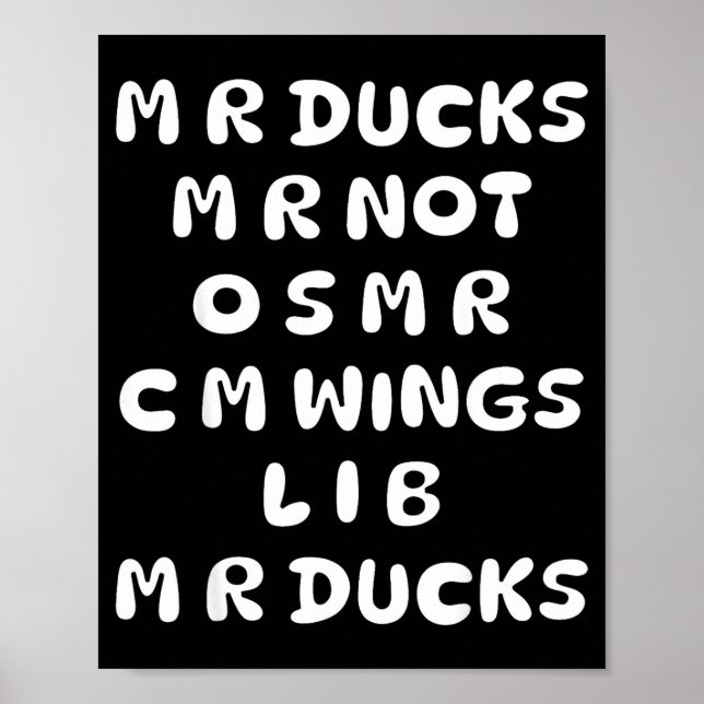 Poster Mr Ducks Mr Not Osar Cm Wings Funny Duck  (Frente)
