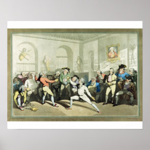 Póster Mr H Angelo's Fencing Academy, engraved by Charles
