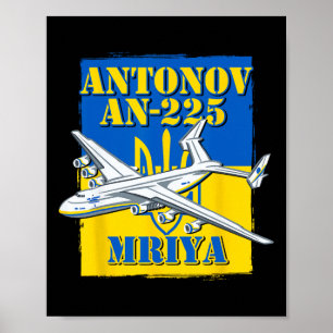 Poster Mriya Antonov An-225 Ucrânia Aeronave Ucraniana Av