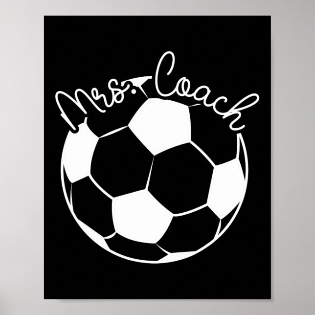 Poster Mrs Coach Soccer Coach Wife Of A Soccer Coach  (Frente)