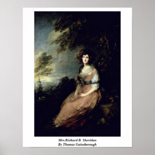 Poster Mrs.Richard B. Sheridan Thomas Gainsborough